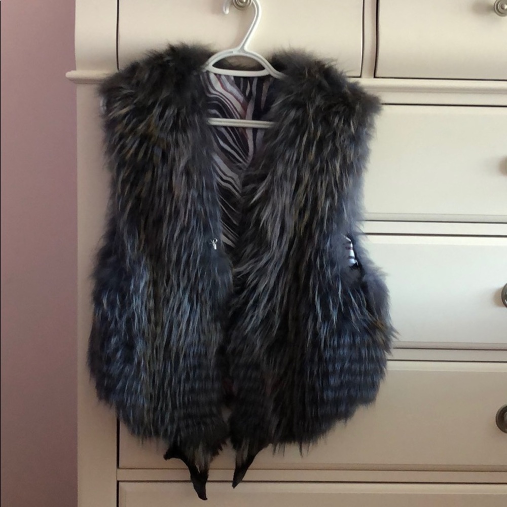 REAL fox fur vest
